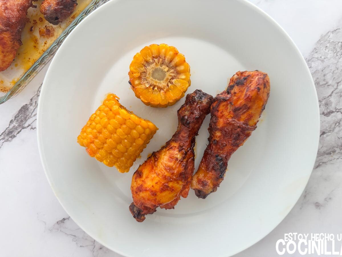 Muslos de pollo marinados a la brasa