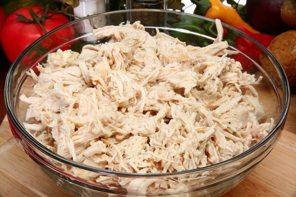 Pollo desmenuzado
