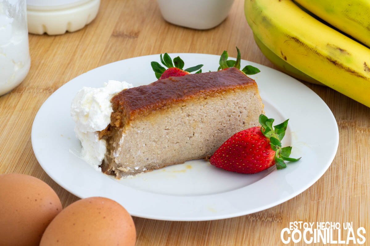 Pudin de plátano receta