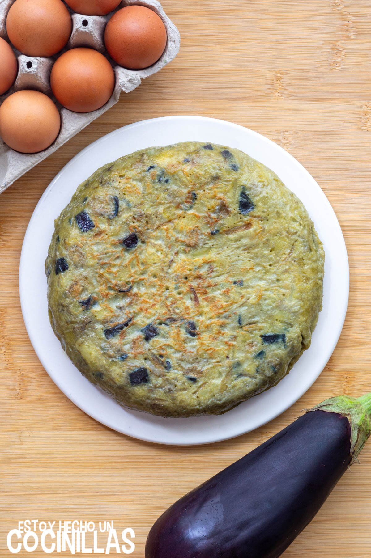 Receta tortilla de berenjena