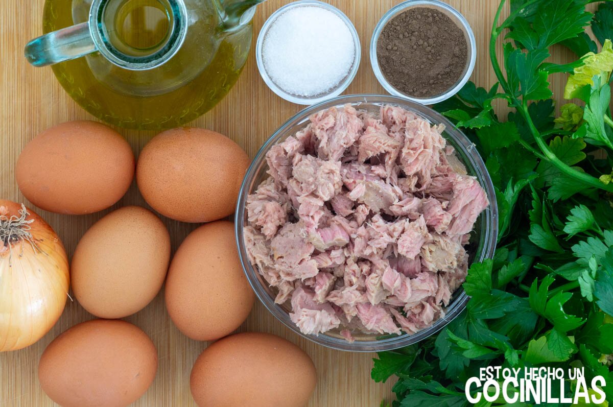 Tortilla de atún ingredientes