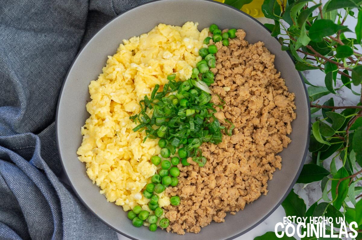Soboro de pollo japones