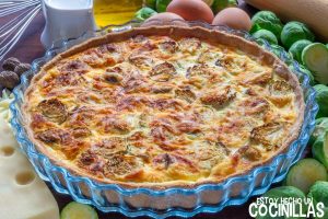 Quiche de coles de bruselas